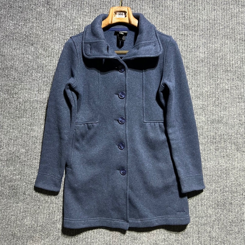 Patagonia Better Sweater Coat Women XS Blue Button Front Fleece Jacket 25657